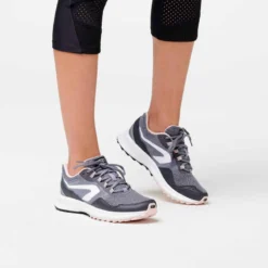 CHAUSSURES DE RUNNING FEMME KALENJI RUN ACTIVE GRIP GRIS ROSE -Sportmania chaussures jogging active grip gris corail femme 6