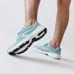 CHAUSSURES DE RUNNING FEMME KALENJI RUN CUSHION BLEU -Sportmania chaussures jogging cushion noir corail femme 7