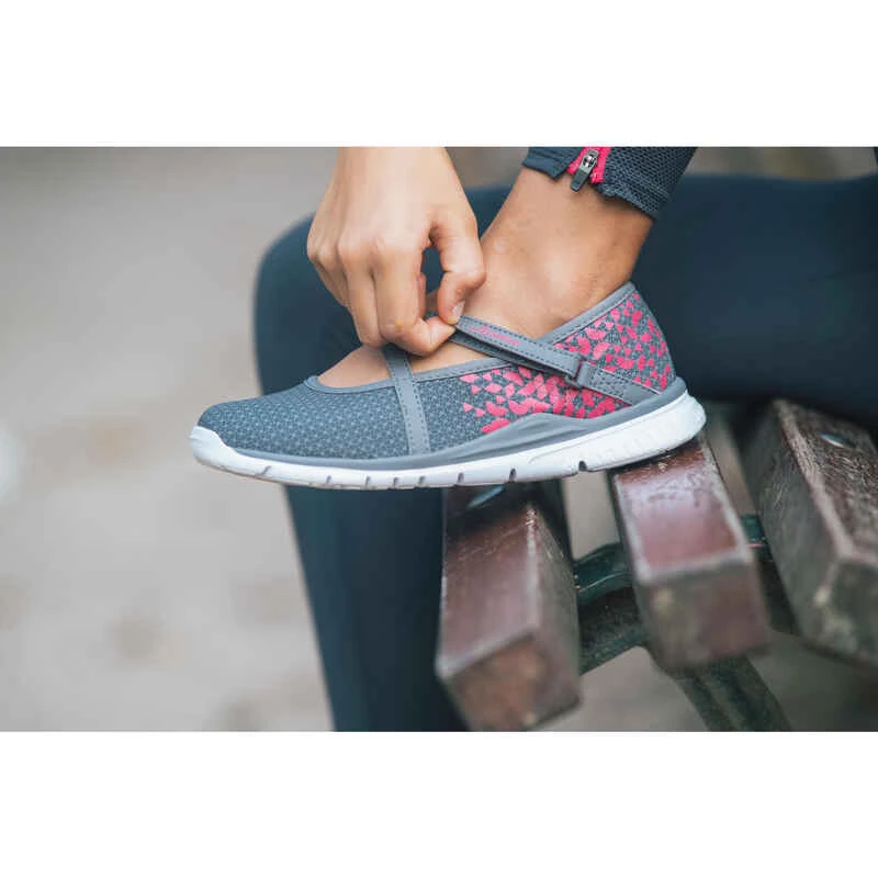 Chaussures Marche Enfant Ballerine Gris / Rose 2 Chaussures Marche Enfant Ballerine Gris / Rose – Image 2