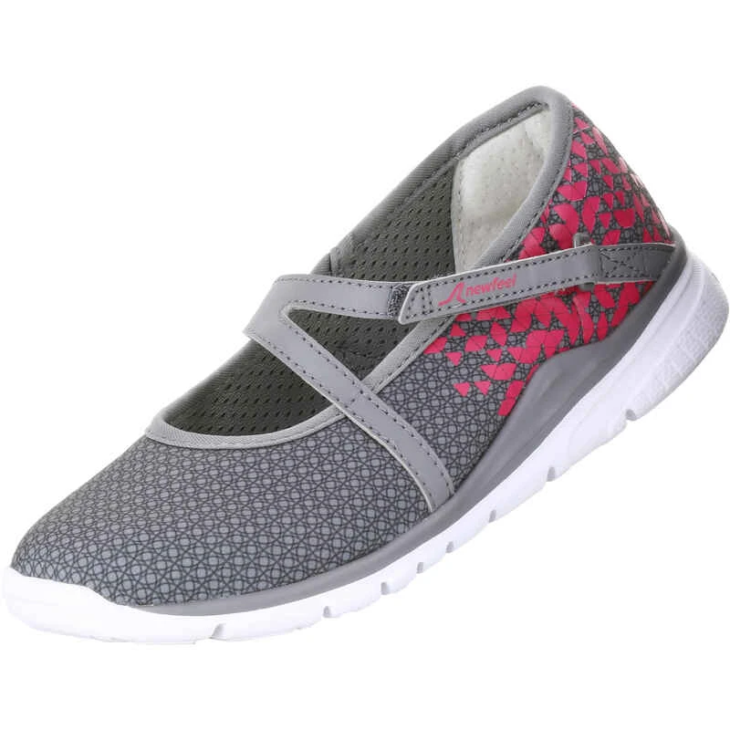 Chaussures Marche Enfant Ballerine Gris / Rose 3 Chaussures Marche Enfant Ballerine Gris / Rose – Image 3