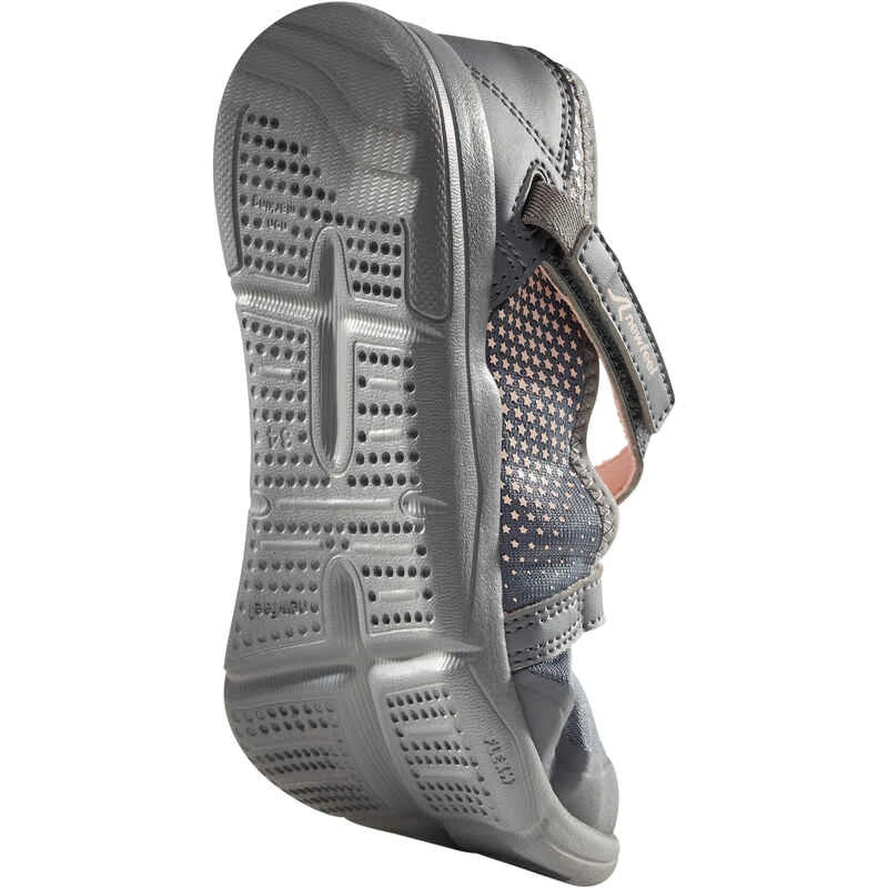 Ballerines à Scratch Enfant - PW 160 BR'EASY JR Grises Du 28 Au 39 2 Ballerines à Scratch Enfant - PW 160 BR'EASY JR Grises Du 28 Au 39 – Image 2