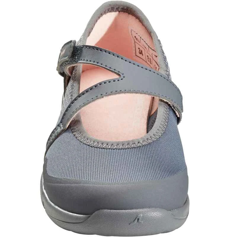 Ballerines à Scratch Enfant - PW 160 BR'EASY JR Grises Du 28 Au 39 3 Ballerines à Scratch Enfant - PW 160 BR'EASY JR Grises Du 28 Au 39 – Image 3