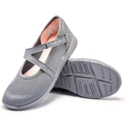 Ballerines à Scratch Enfant - PW 160 BR'EASY JR Grises Du 28 Au 39 15 Ballerines à Scratch Enfant - PW 160 BR'EASY JR Grises Du 28 Au 39 -Sportmania chaussures marche fille pw 160 br easy gris slash corail 6