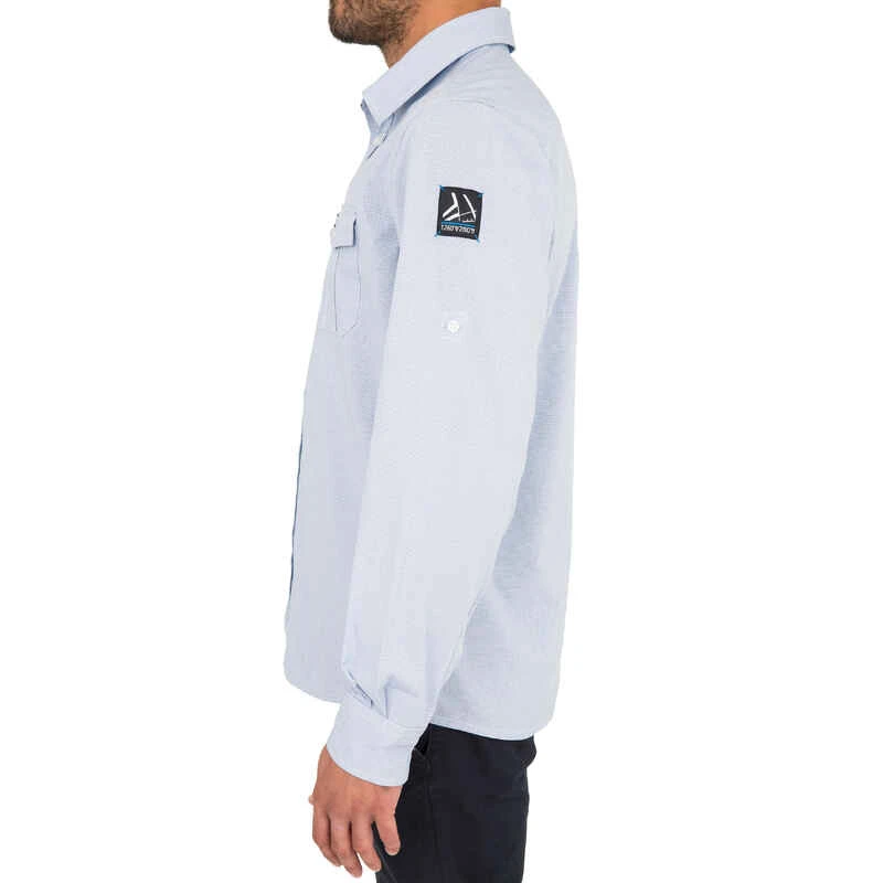 Tribord Chemise Bateau Homme SAILING 100 Bleu 3 Tribord Chemise Bateau Homme SAILING 100 Bleu – Image 3
