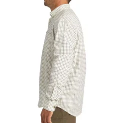 Chemise Chasse Coton Manches Longues Respirant Homme - 100 à Carreaux Blanc. -Sportmania chemise chasse coton manches longues respirant 100 a carreaux blanc 3