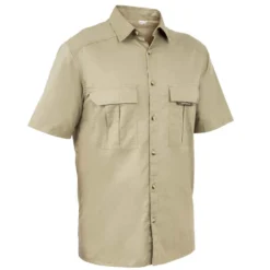 Chemise Manches Courtes Chasse 100 Vert Clair