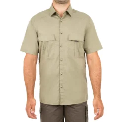 Chemise Manches Courtes Chasse 100 Vert Clair -Sportmania chemise manches courtes chasse 100 vert clair 6
