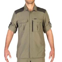 Chemise Manches Longues Légère Et Respirante Chasse Homme - 520 Kaki -Sportmania chemise manches longues legere et respirante chasse 520 kaki 2