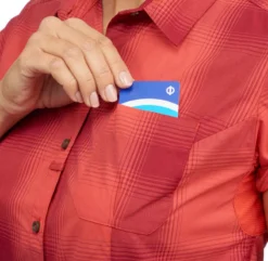 Quechua Chemises Manches Courtes TRAVEL 100 Femme Corail -Sportmania chemises manches courtes travel 100 femme corail 10