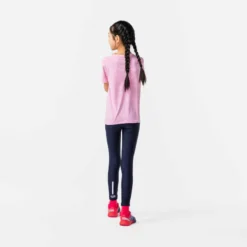 COLLANT DE RUNNING RESPIRANT ENFANT - KIPRUN DRY BLEU MARINE -Sportmania collant enfant d athletisme at 100 degrade corail fluo 8