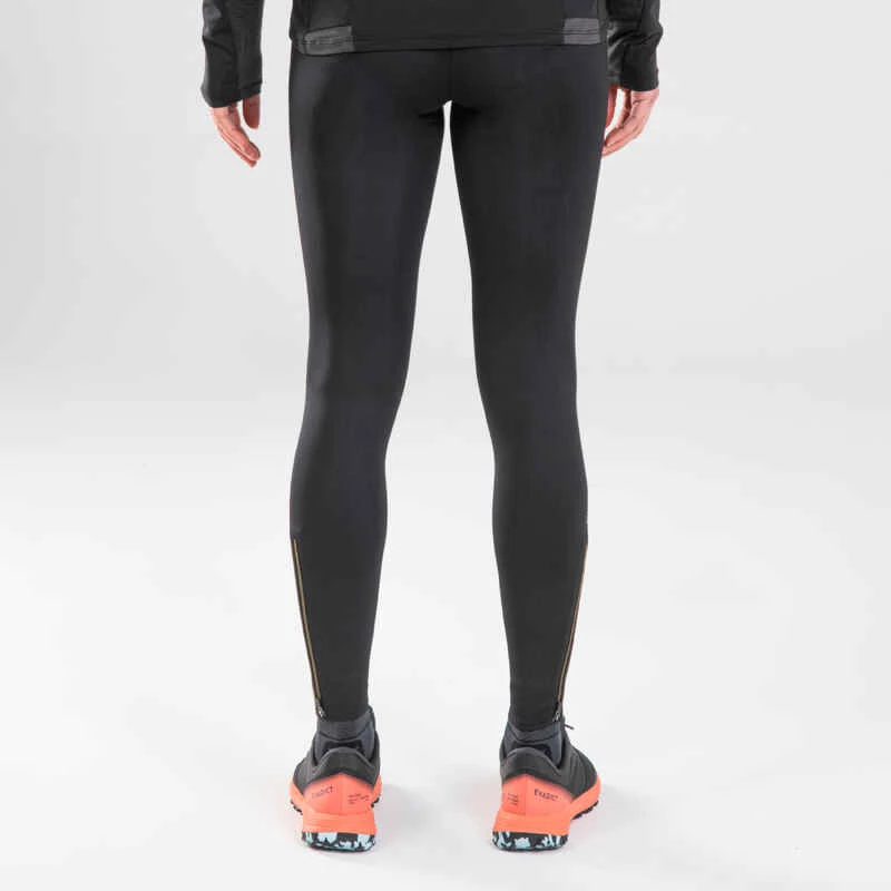 LEGGING DE TRAIL RUNNING LONG FEMME EMBOSS NOIR BRONZE 3 LEGGING DE TRAIL RUNNING LONG FEMME EMBOSS NOIR BRONZE – Image 3