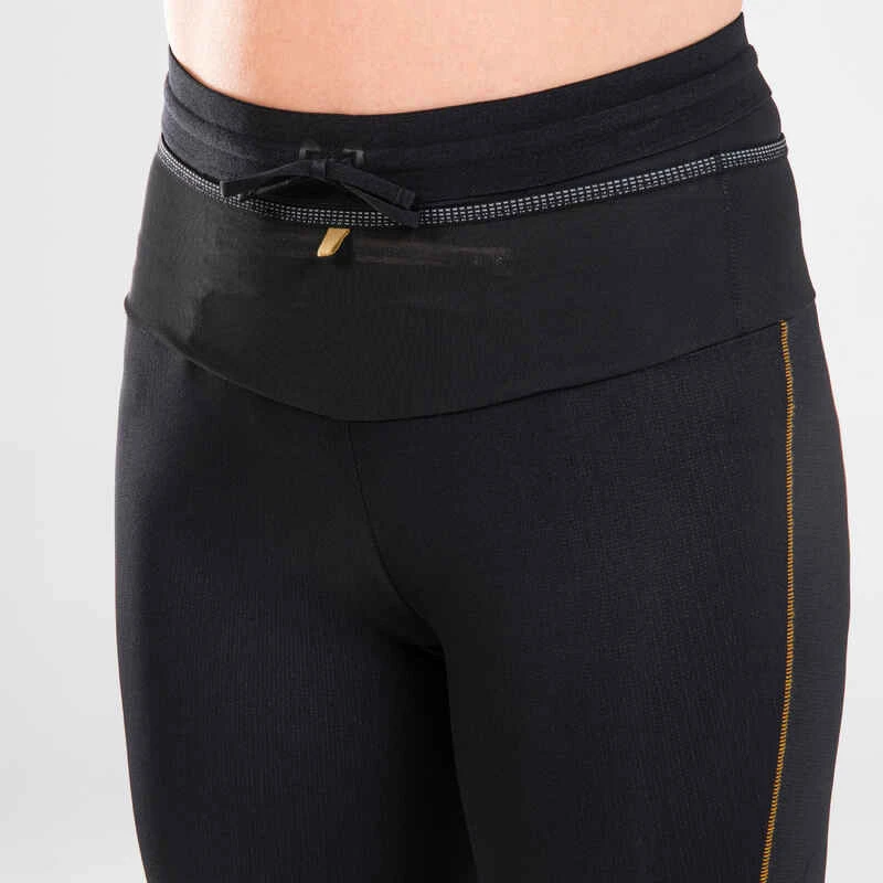 LEGGING DE TRAIL RUNNING LONG FEMME EMBOSS NOIR BRONZE 4 LEGGING DE TRAIL RUNNING LONG FEMME EMBOSS NOIR BRONZE – Image 4