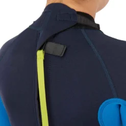 Combinaison Surf Enfant Néoprène 2/2mm 100 Back Zip Bleu Marine -Sportmania combinaison integrale 100 2slash2 junior navy 5