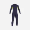 Combinaison SURF ENFANT Néoprène 4/3mm 100 Back Zip Bleu Vert