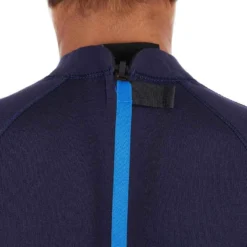 Combinaison SURF ENFANT Néoprène 4/3mm 100 Back Zip Bleu Vert -Sportmania combinaison integrale 100 4slash3 junior 2