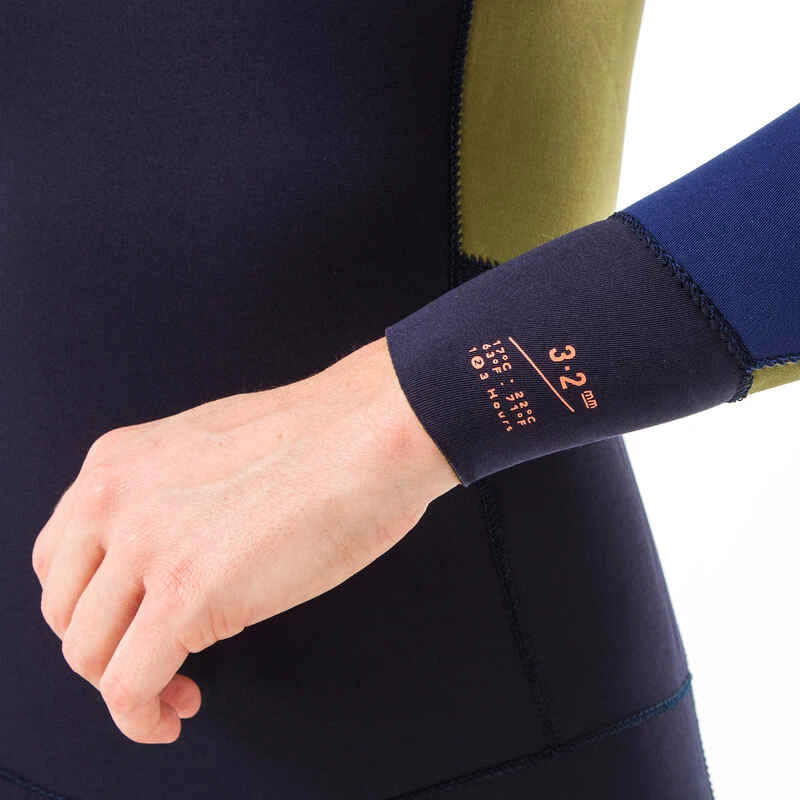 Combinaison SURF Femme Néoprène 3/2mm 500 Back Zip Bleu Marine 6 Combinaison SURF Femme Néoprène 3/2mm 500 Back Zip Bleu Marine – Image 6
