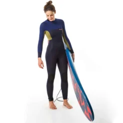 Combinaison SURF Femme Néoprène 3/2mm 500 Back Zip Bleu Marine 14 Combinaison SURF Femme Néoprène 3/2mm 500 Back Zip Bleu Marine -Sportmania combinaison integrale femme 3slash2 500 back zip 6