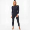 Combinaison SURF Femme Néoprène 2/2mm 100 Back Zip Bleu Marine