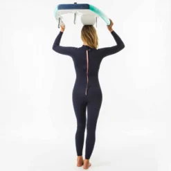 Combinaison SURF Femme Néoprène 2/2mm 100 Back Zip Bleu Marine -Sportmania combinaison surf 100 neoprene 2slash2 mm femme bleu marine back zip 7