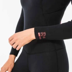 Combinaison SURF Femme Néoprène 4/3mm 100 Back Zip Noir -Sportmania combinaison surf 100 neoprene 4slash3 mm femme noir back zip 3