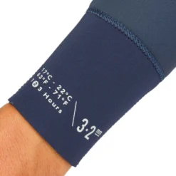 Combinaison SURF Homme Néoprène 3/2mm 500 Back Zip Bleu Kaki -Sportmania combinaison surf 500 neoprene 3slash2 mm homme bleu marine 3