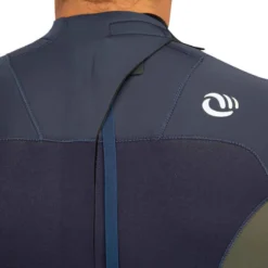 Combinaison SURF Homme Néoprène 3/2mm 500 Back Zip Bleu Kaki -Sportmania combinaison surf 500 neoprene 3slash2 mm homme bleu marine 6