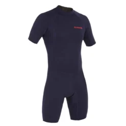 Combinaison Surf Shorty 100 Néoprène 1,5mm Homme Bleu Marine