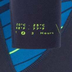 SHORTY 500 JUNIOR BOY -Sportmania combinaison surf shorty 500 stretch neoprene 2mm enfant bleu marine jaune 5