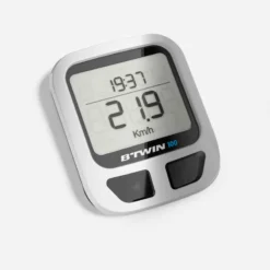 COMPTEUR VÉLO B'TWIN 100 NOIR - AVEC FIL
