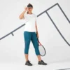 Artengo Legging Tennis Court Dry Femme - Corsaire Dry HIP BALL Vert Foncé