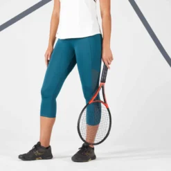 Artengo Legging Tennis Court Dry Femme - Corsaire Dry HIP BALL Vert Foncé 10 Artengo Legging Tennis Court Dry Femme - Corsaire Dry HIP BALL Vert Foncé -Sportmania corsaire de tennis femme dry 900 marine 2