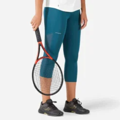 Artengo Legging Tennis Court Dry Femme - Corsaire Dry HIP BALL Vert Foncé 12 Artengo Legging Tennis Court Dry Femme - Corsaire Dry HIP BALL Vert Foncé -Sportmania corsaire de tennis femme dry 900 marine 4