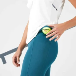 Artengo Legging Tennis Court Dry Femme - Corsaire Dry HIP BALL Vert Foncé 13 Artengo Legging Tennis Court Dry Femme - Corsaire Dry HIP BALL Vert Foncé -Sportmania corsaire de tennis femme dry 900 marine 5