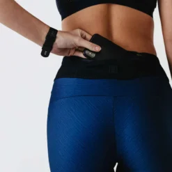 Kalenji Legging Court Running Respirant Femme - Dry+ Feel Bleu -Sportmania corsaire jogging femme run dry feel noir 3