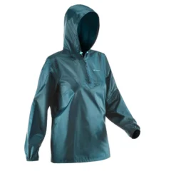 Quechua Veste Coupe Vente Et Déperlante De Randonnée - Raincut 1/2 Zip - Femme -Sportmania coupe pluie de randonnee nature nh100 raincut demi zip femme 3