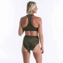 Culotte Taille Haute Femme ROSA PAILLETEE NOIR OR Idéale Pour Le Surf -Sportmania culotte taille haute femme rosa pailletee noir or ideale pour le surf 3