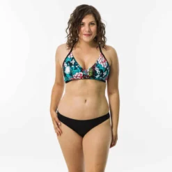 BAS DE MAILLOT DE BAIN TANGA FEMME LULU NOIR -Sportmania culotte tanga lulu noire tres echancree 8