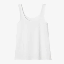 Débardeur Fitness Femme - 100 Blanc -Sportmania debardeur 100 coupe droite 100 coton fitness blanc 5