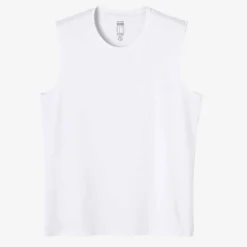 Débardeur Fitness Homme Col Rond Droit Coton - 500 Blanc -Sportmania debardeur 500 homme noir 5