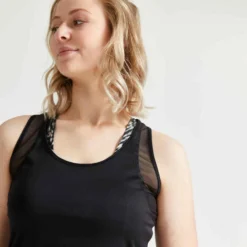 Débardeur Dos-nageur Fitness Cardio Femme Noir -Sportmania debardeur dos nageur fitness cardio femme noir 2