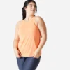 Débardeur Droit Fitness Cardio Femme Orange