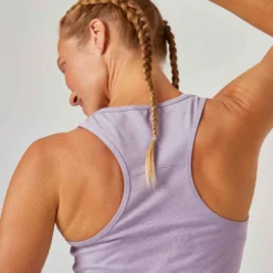 Débardeur Slim Fitness Femme - 500 Violet -Sportmania debardeur fitness ajuste 500 noir 4