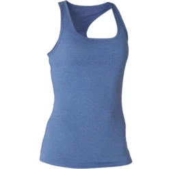 Débardeur Fitness Femme Dos En X Slim Coton - 500 Bleu D'orage -Sportmania debardeur gym femme 500 rose pale chine 6