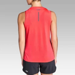 Kalenji Débardeur Respirant Running Femme - Dry Corail Fluo -Sportmania debardeur jogging run dry femme corail 2