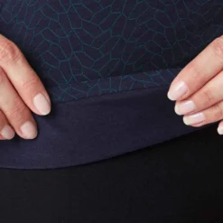 Débardeur Fitness Femme Col Rond Ajustée Synthétique - 900 Bleu Marine -Sportmania debardeur slim avec brassiere integree 900 femme bleu marine 5