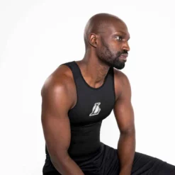 SOUS MAILLOT BASKETBALL COUPE SLIM HOMME UT500 NOIR LOS ANGELES LAKERS NBA -Sportmania debardeur sous vetement de basketball homme slash ut500 noir 7