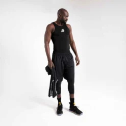SOUS MAILLOT BASKETBALL COUPE SLIM HOMME UT500 NOIR LOS ANGELES LAKERS NBA -Sportmania debardeur sous vetement de basketball homme slash ut500 noir 8