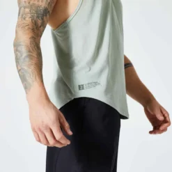 Débardeur Stringer Musculation Kaki Clair -Sportmania debardeur stringer musculation noir 3