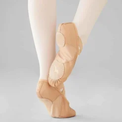 Demi-pointes Danse Classique Bi-semelles En Cuir Souple Beige Tailles 28-40 -Sportmania demi pointes danse classique bi semelles en cuir souple beige tailles 28 40 4