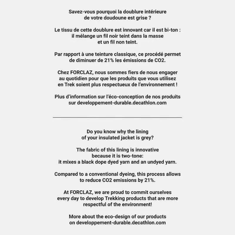 Doudoune Synthétique De Trek Montagne - MT 50 0°C - Femme 2 Doudoune Synthétique De Trek Montagne - MT 50 0°C - Femme – Image 2